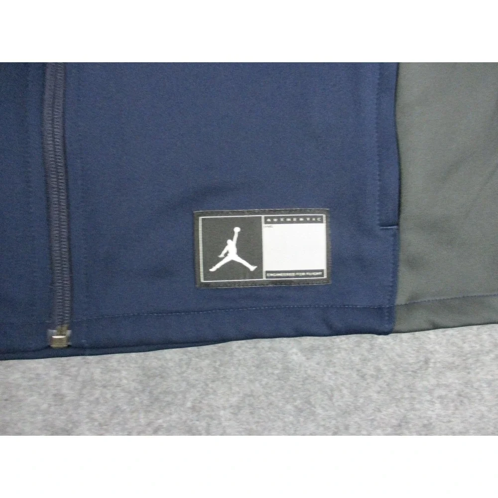 Jordan Jacket Mens Large Blue Gray Dri Fit Jumpman Full Zip Athletic Track Coat